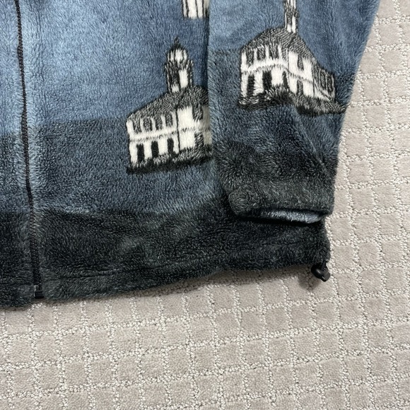 Vintage 90s Michigan Lighthouse Fleece Size Medium Great Lakes Full Zip Jacket - Picture 6 of 9
